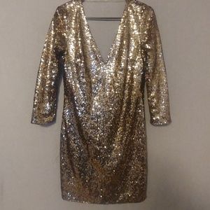 Sequin low back dress